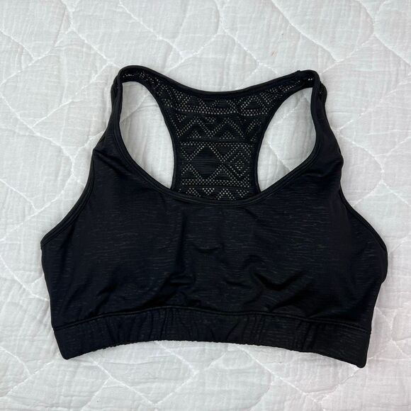 Zyia Active Black Racerback Sports Bra – Size Large - Picture 2 of 7